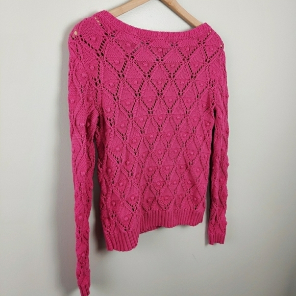 Tommy Hilfiger Pink Knot Sweater Size Small - Picture 5 of 8